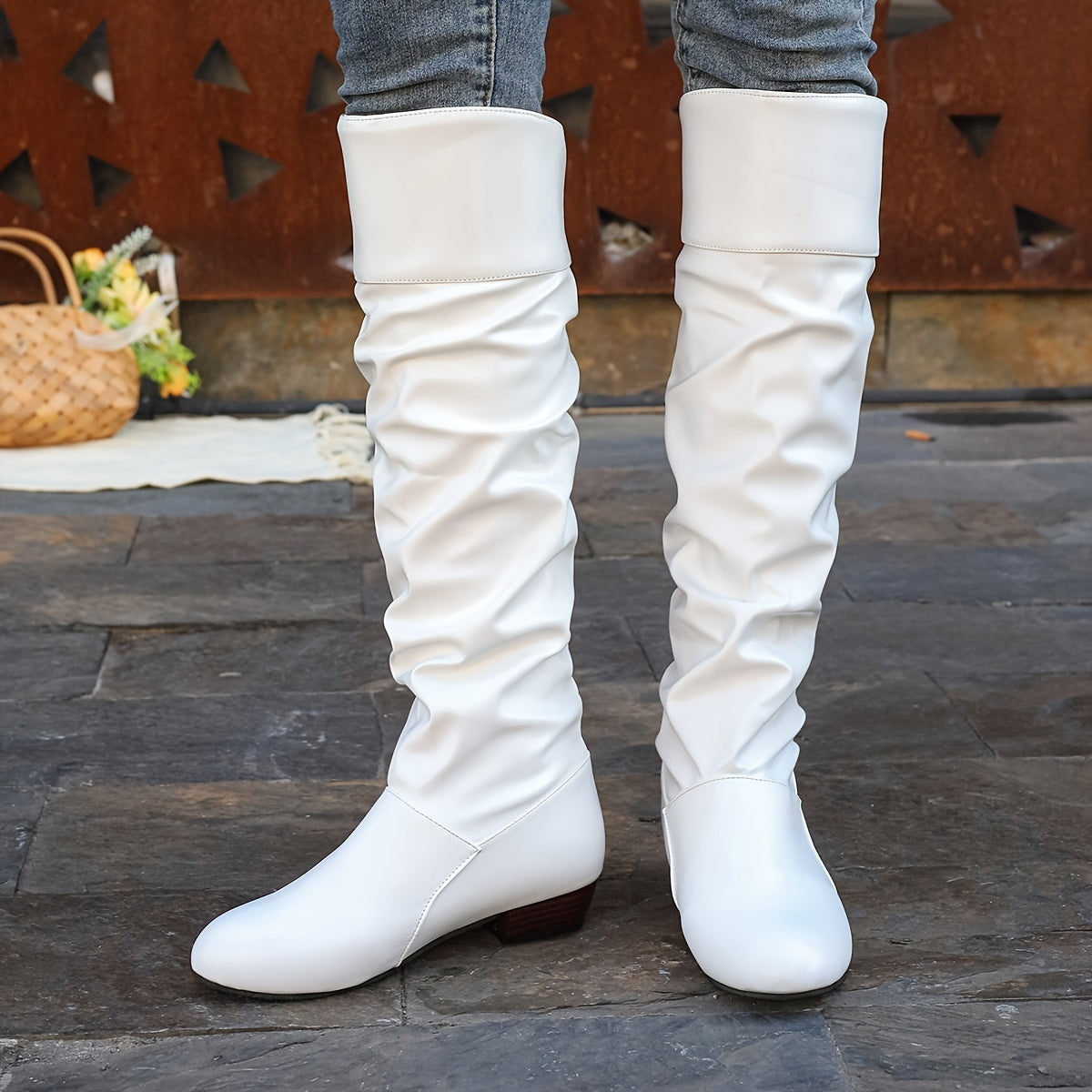 Phoebe | Slouched Knee-High Boots