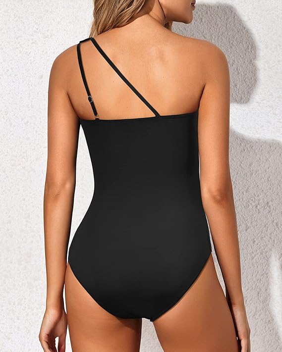 Maya | One-Shoulder Swimsuit with Pleated Waist