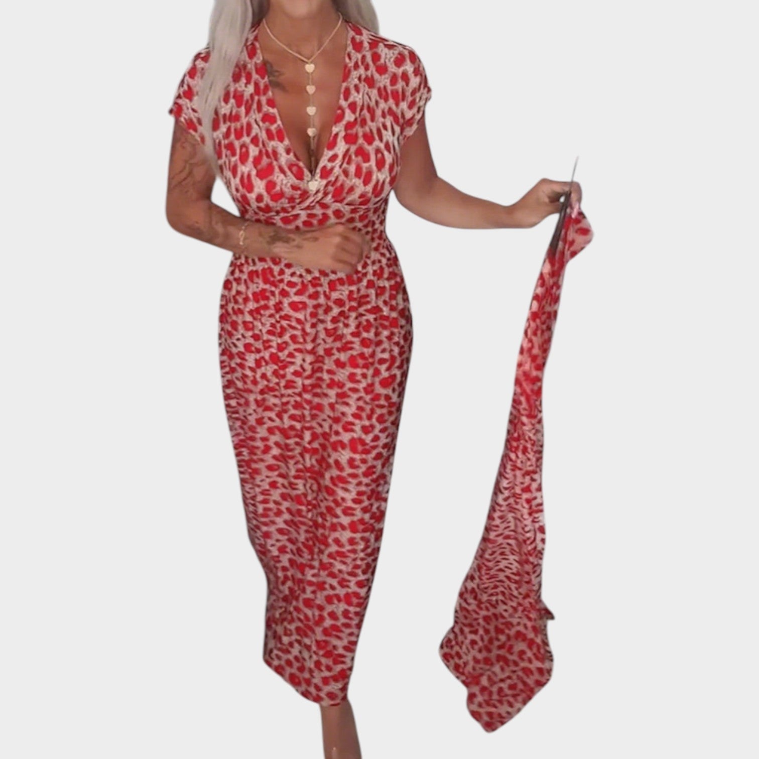 Zoe | Printed Wrap Midi Dress