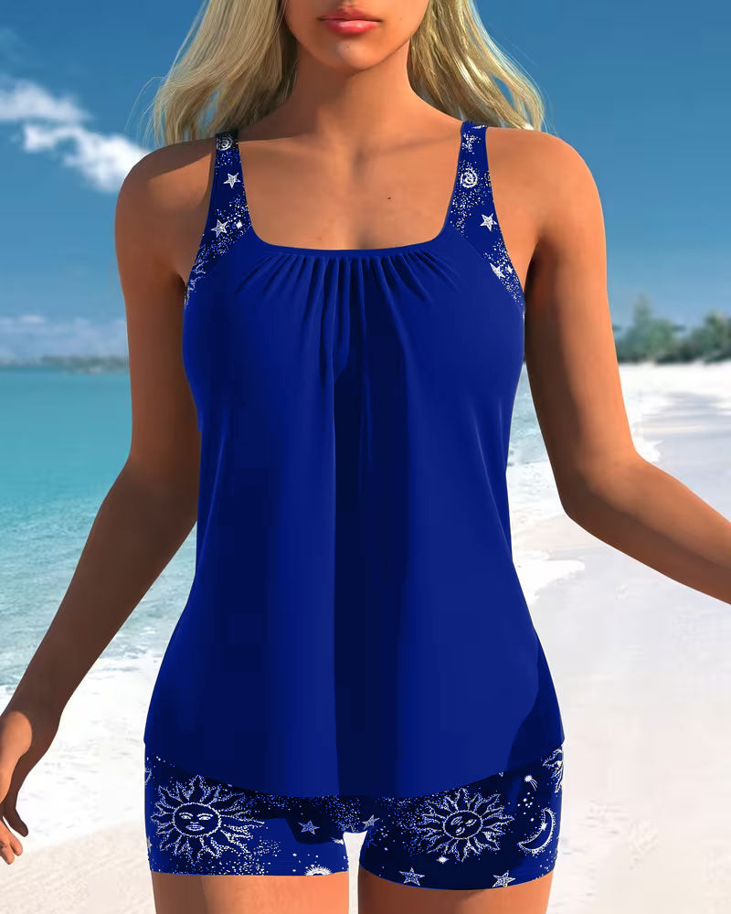 Marissa | Printed Square-Neck Tankini with Shorts