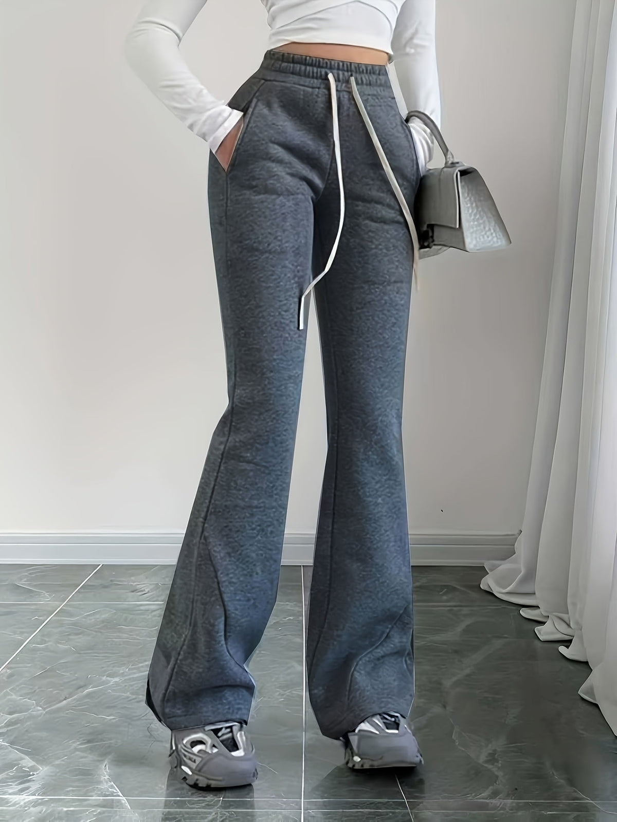 Gemma | High-Waist Flared Lounge Pants