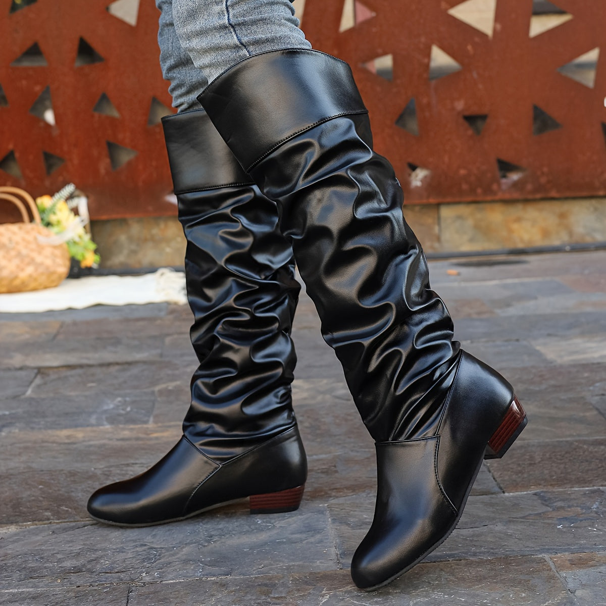 Phoebe | Slouched Knee-High Boots