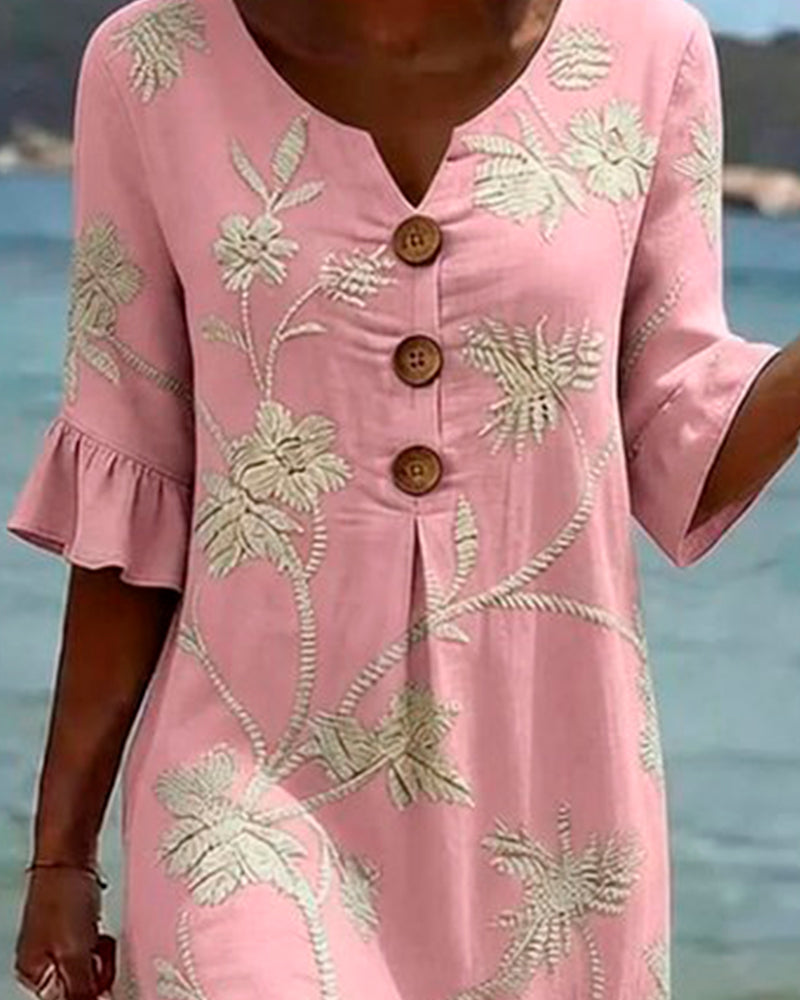 Sofia | A-Line Cotton-Blend Mini Dress