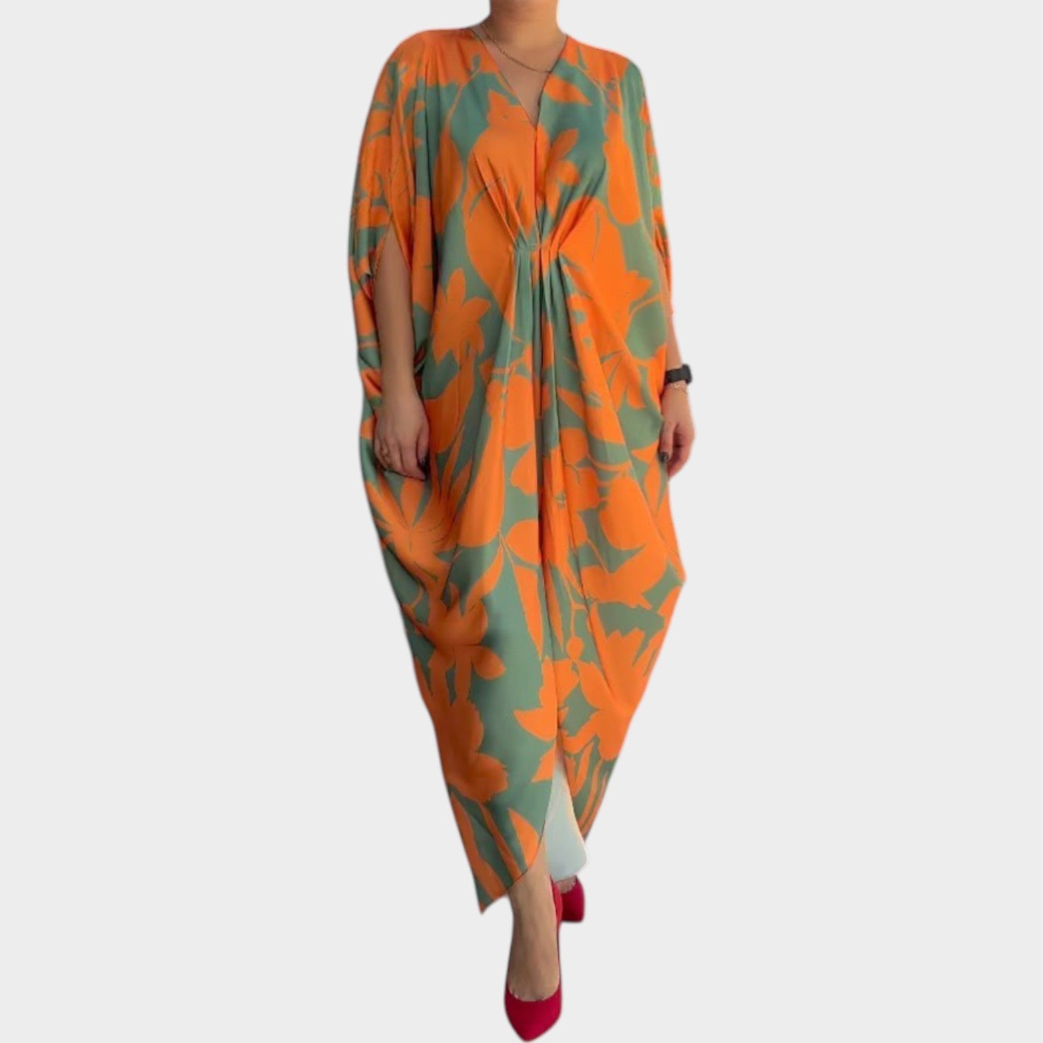 Carmen | Kaftan Dress, Floral Print