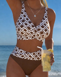 Jasmine | Two-Piece Bikini with Diamond Print