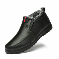 Men’s Warm-Lined Slip-On Winter Boots – Lightweight Ankle Footwear with Non-Slip Sole