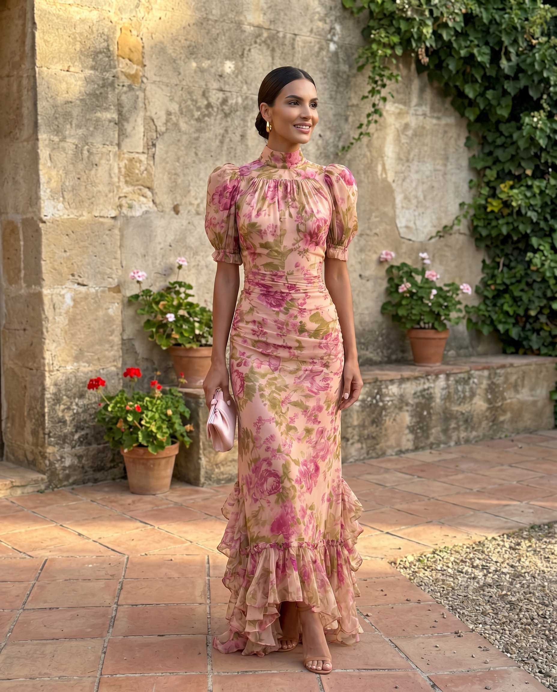 Naomi | Chiffon Floral Dress