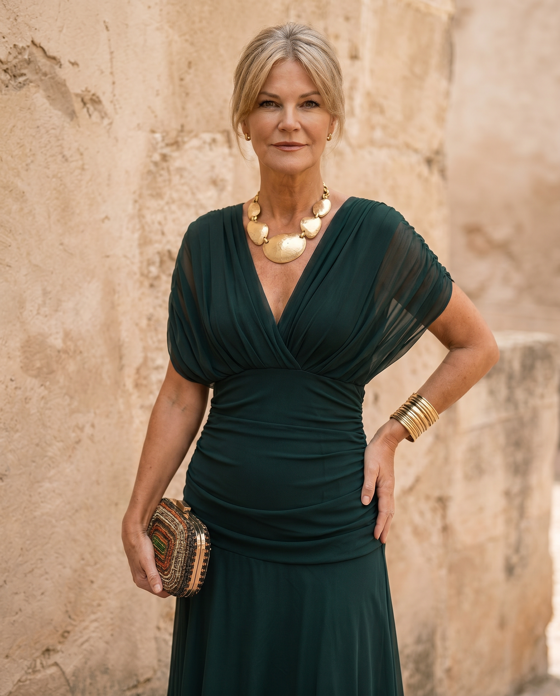 Imani | Pleated-Waist Maxi Dress