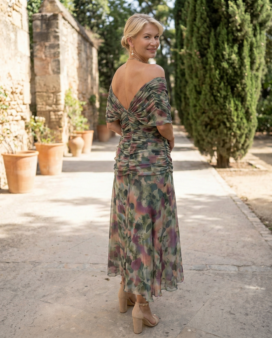 Imani | Pleated-Waist Maxi Dress