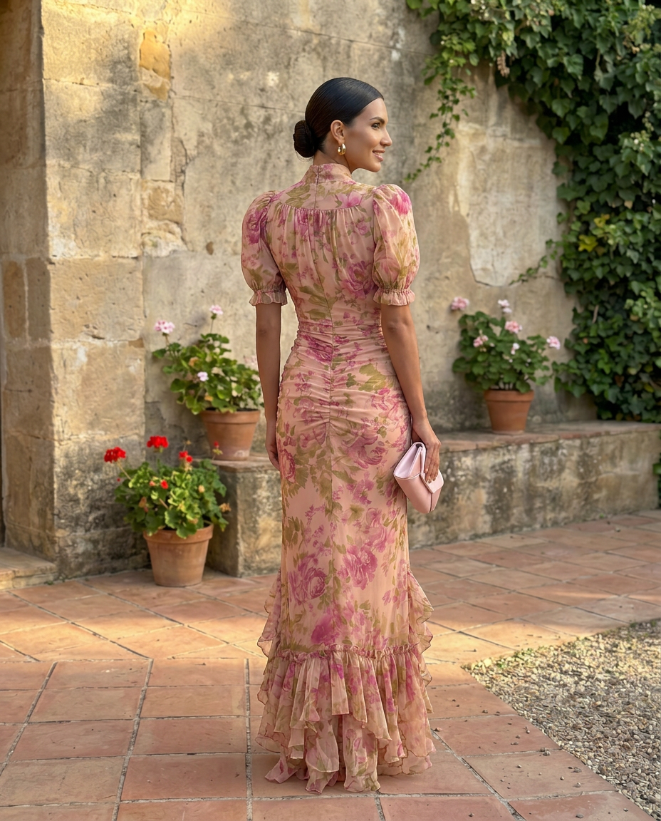 Naomi | Chiffon Floral Dress