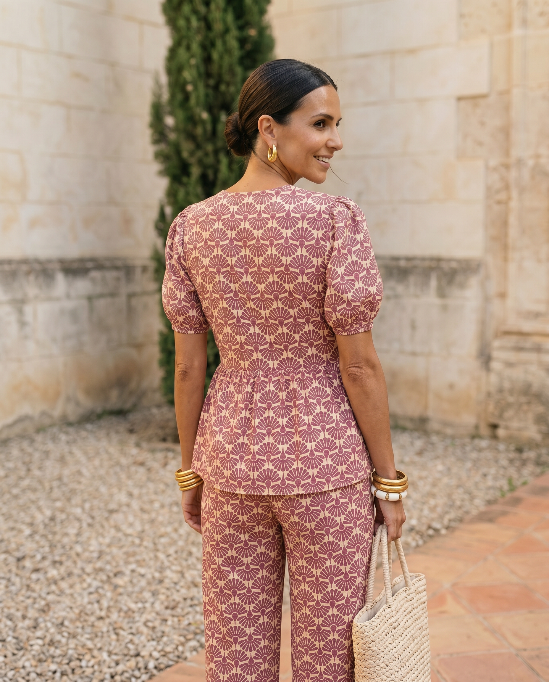 Samantha | Two-Piece Set, Modern Print