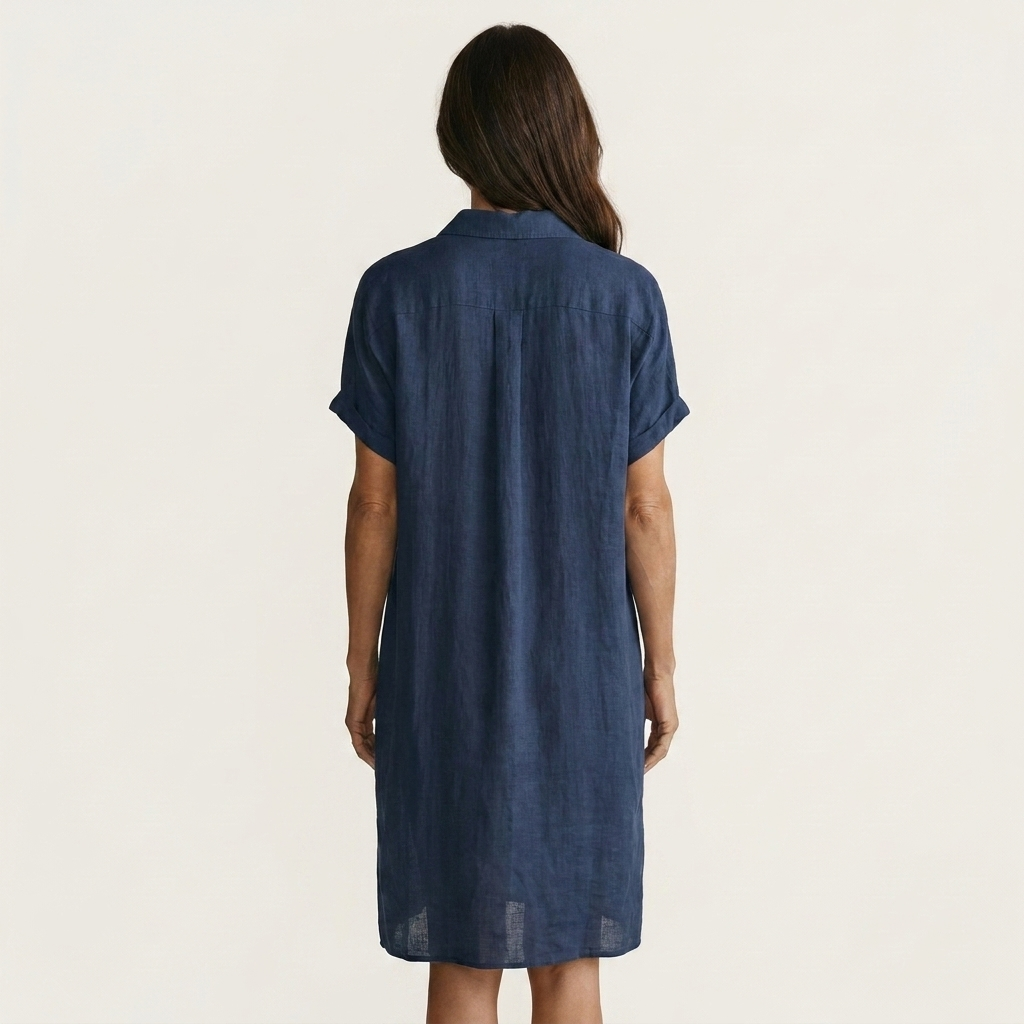 Hylkje midi blouse dress with rolled sleeves