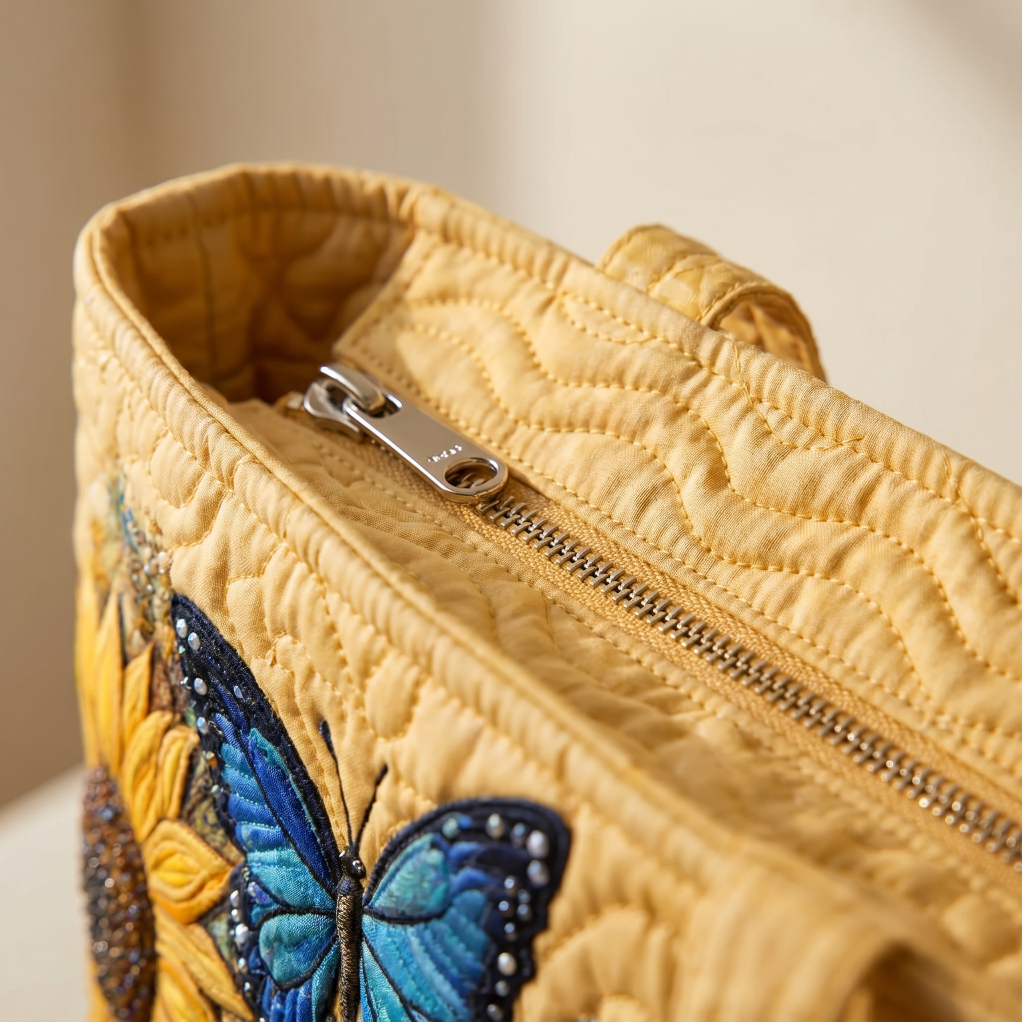 Artisan Bag - Sunflowers and Blue Butterflies