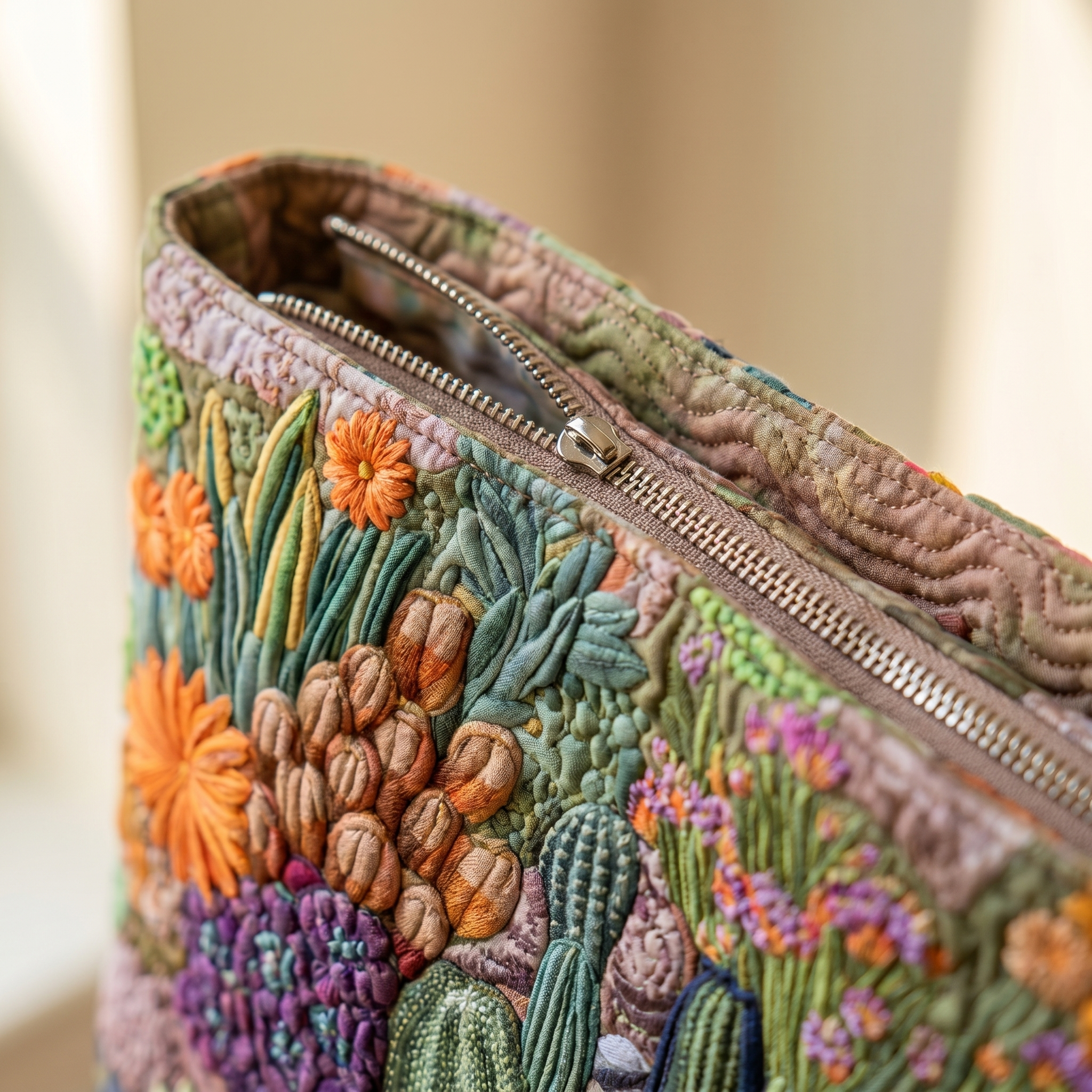 Artisanal Tote Bag - Succulent Garden