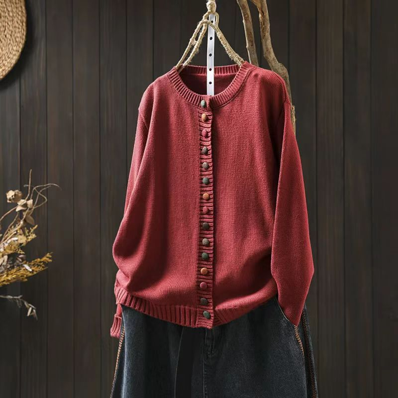 Monica | Fine-Knit Button-Front Cardigan