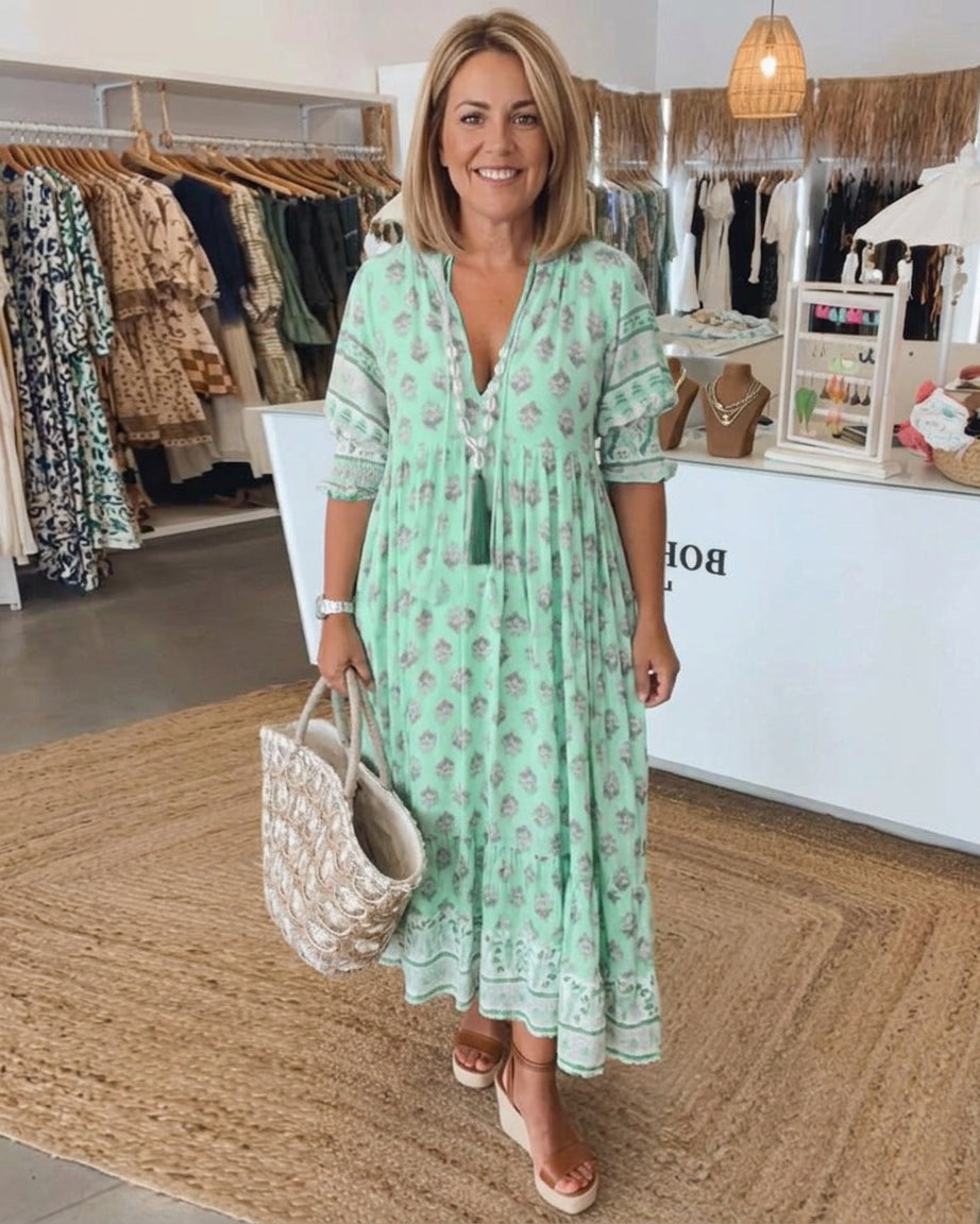 Naomi | Bohemian Midi Beach Dress