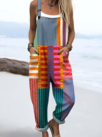 Larke™ | Colorful Pop-Stripe Overalls