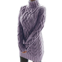 Freya | Cable-Knit Turtleneck Jumper Dress