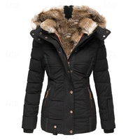 Gloria | Fur-Trimmed Quilted Hooded Winter Jacket
