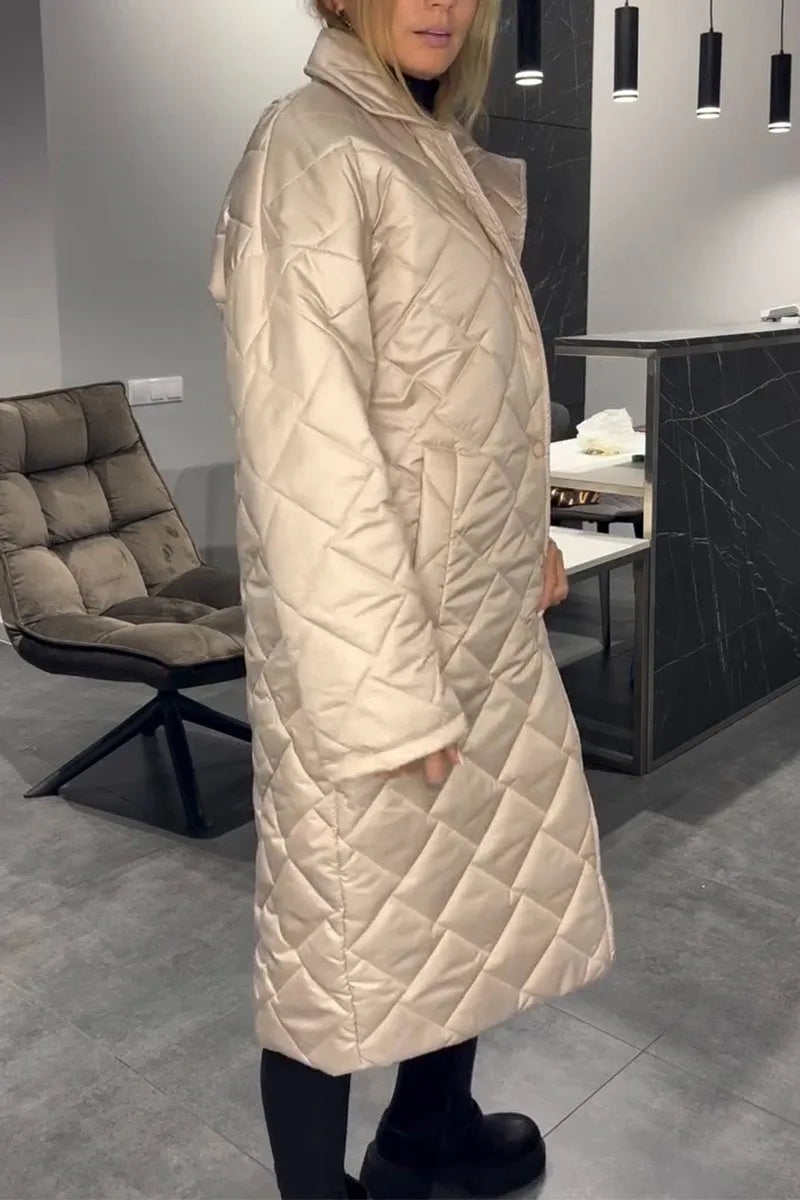 Reversible Quilted Mid-Length Coat