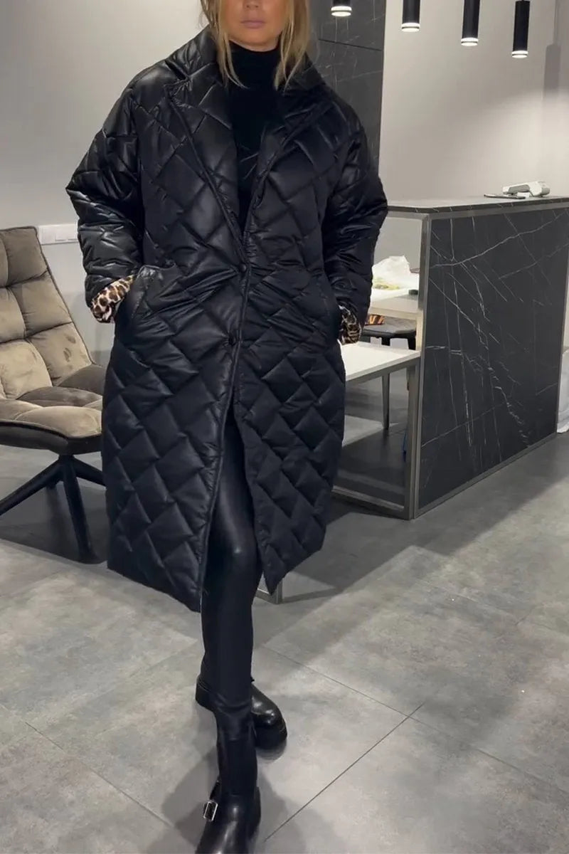 Quilted Mid-Length Coat