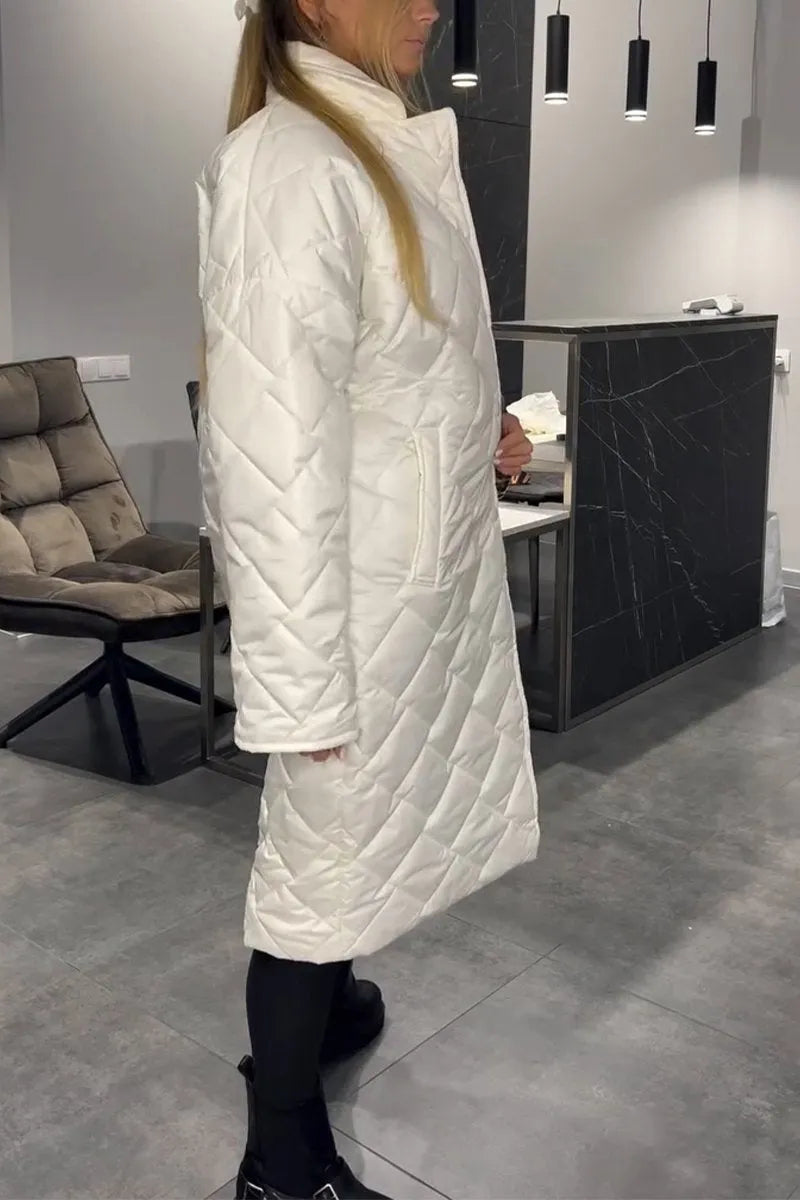 Quilted Mid-Length Coat