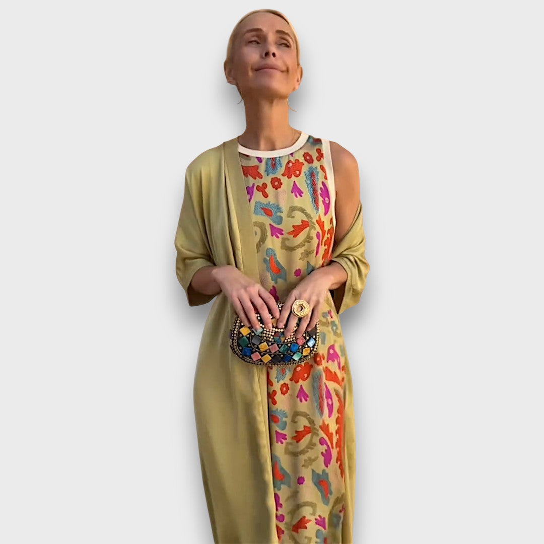 Monique | Floral Maxi Dress & Lightweight Jacket