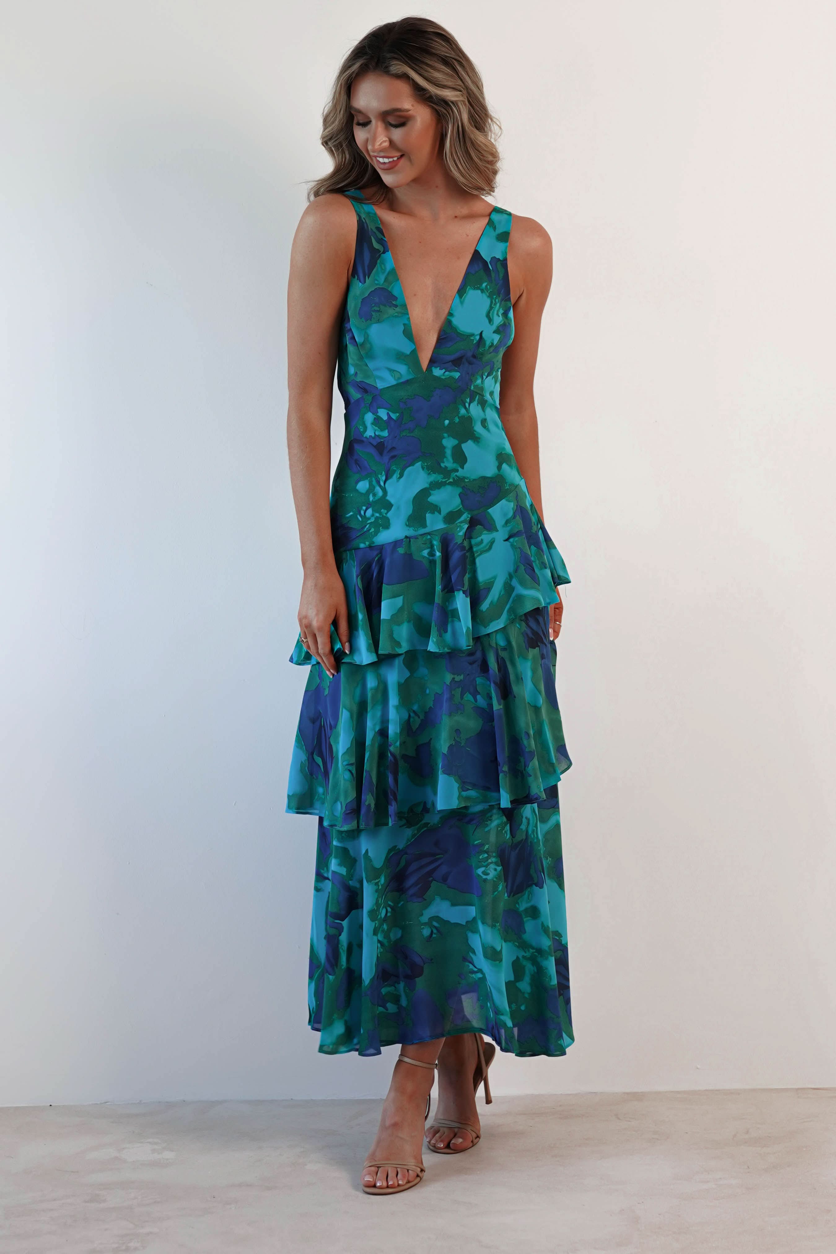Eva | Midi Dress with Ruffles