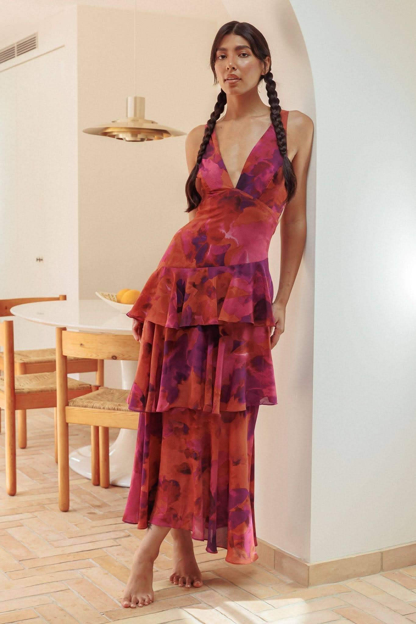 Eva | Midi Dress with Ruffles
