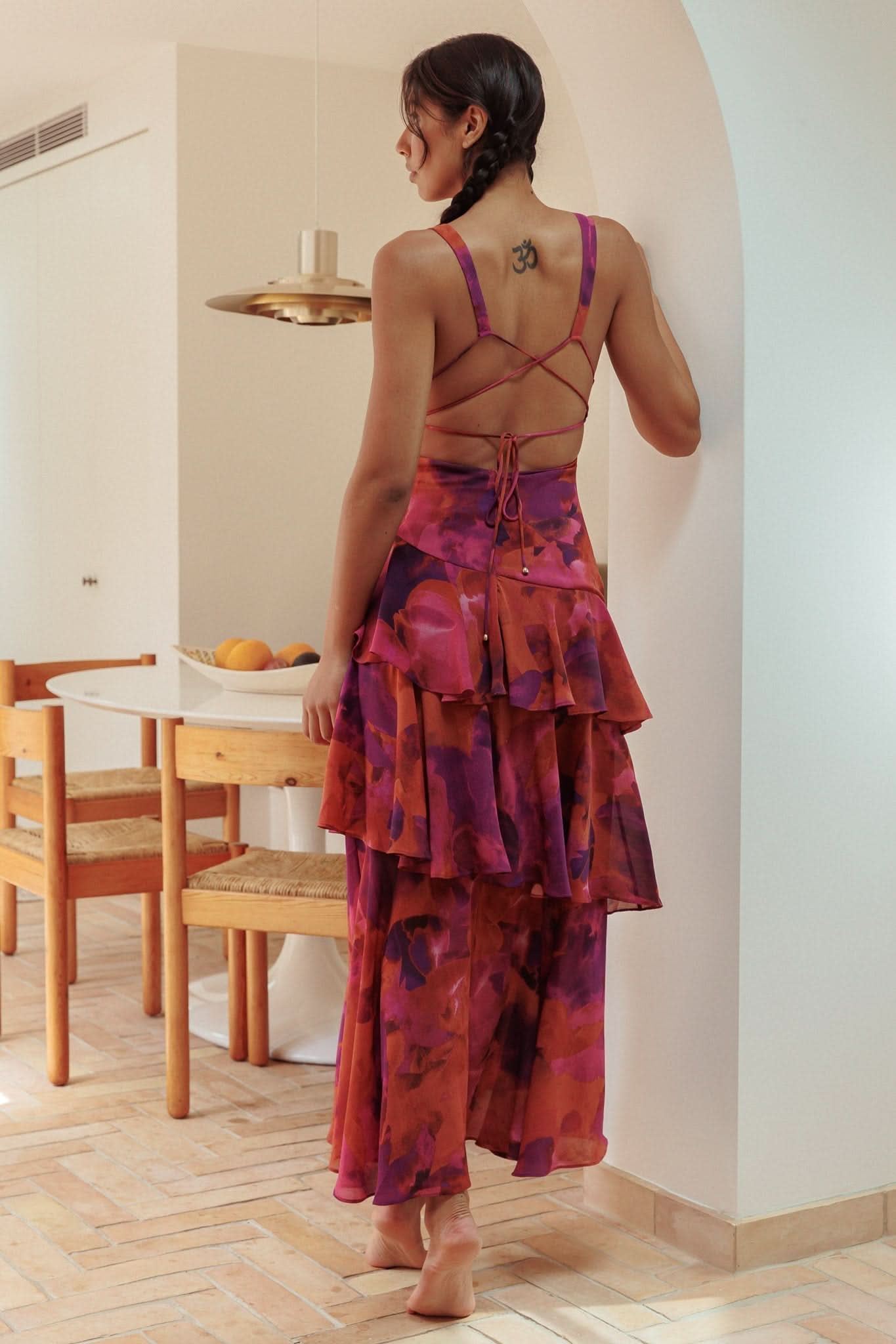 Eva | Midi Dress with Ruffles