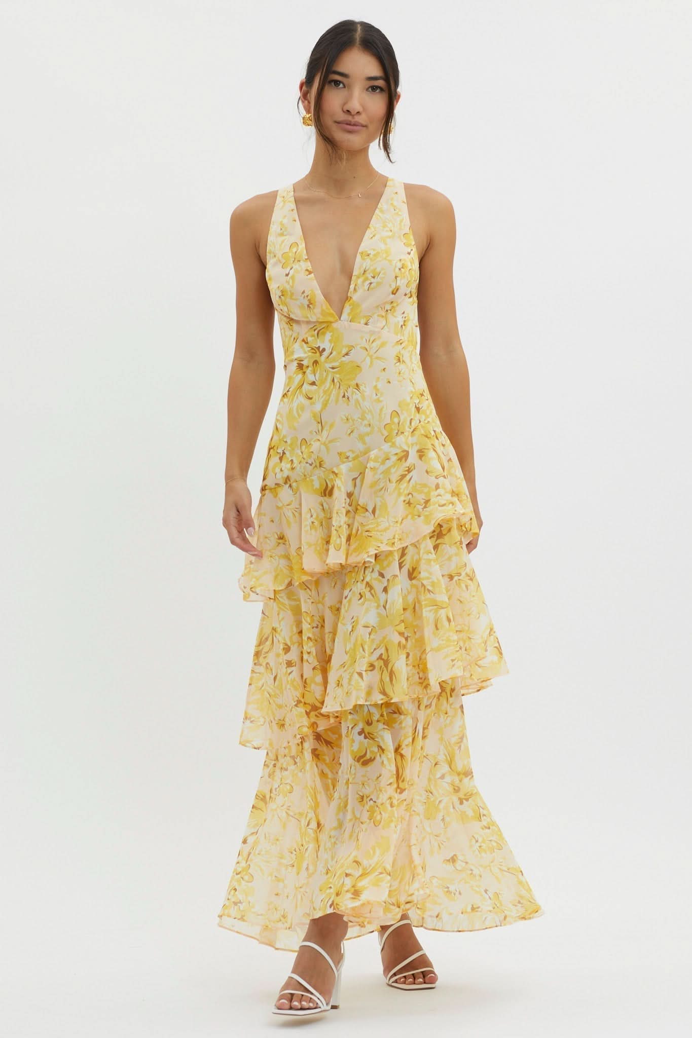 Eva | Midi Dress with Ruffles