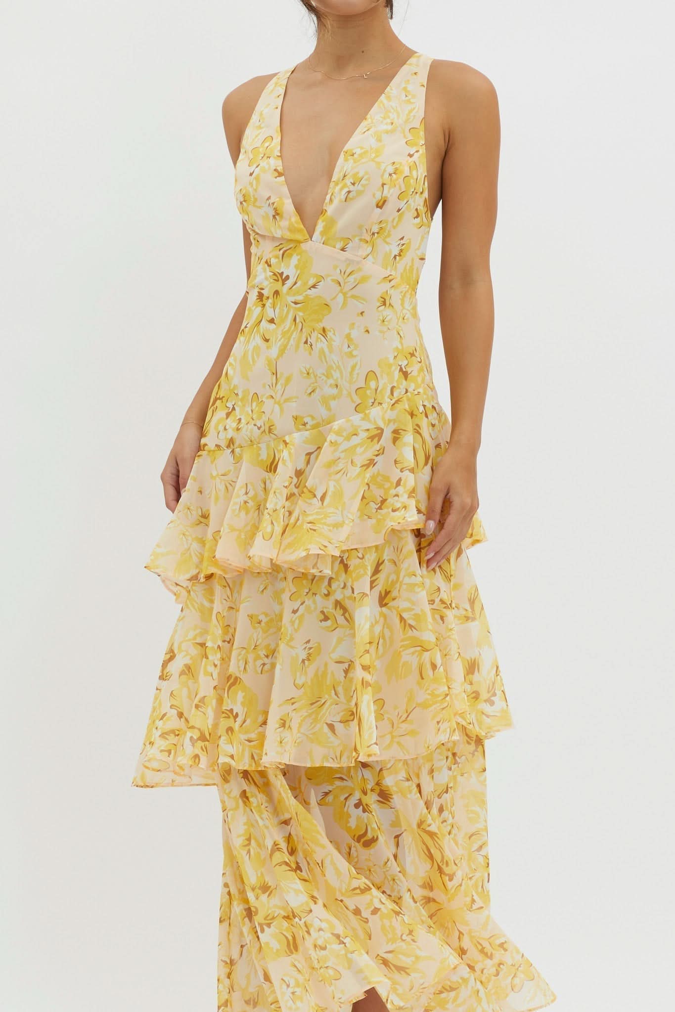 Eva | Midi Dress with Ruffles