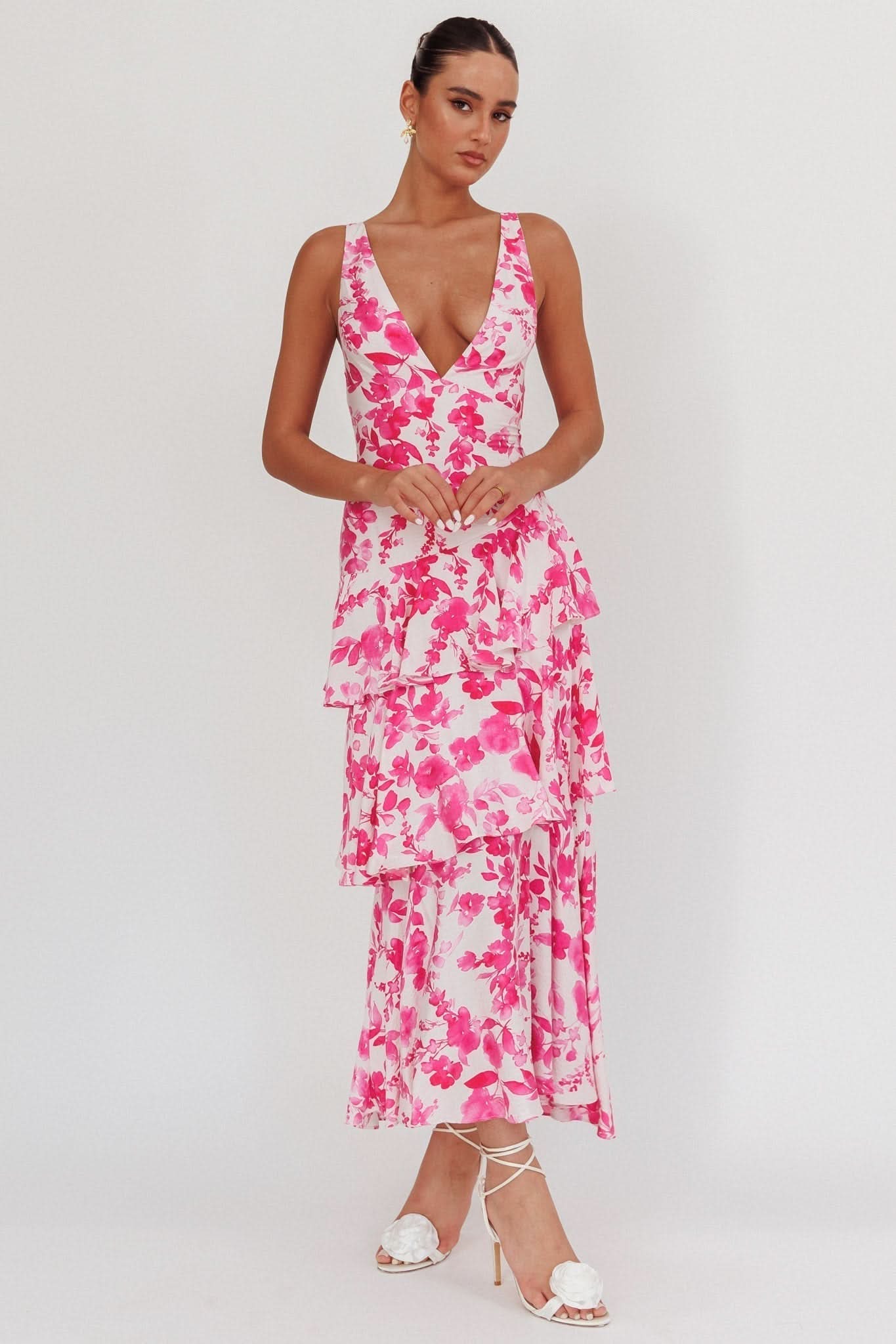 Eva | Midi Dress with Ruffles