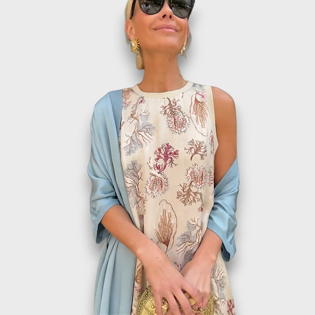 Monique | Floral Maxi Dress & Lightweight Jacket