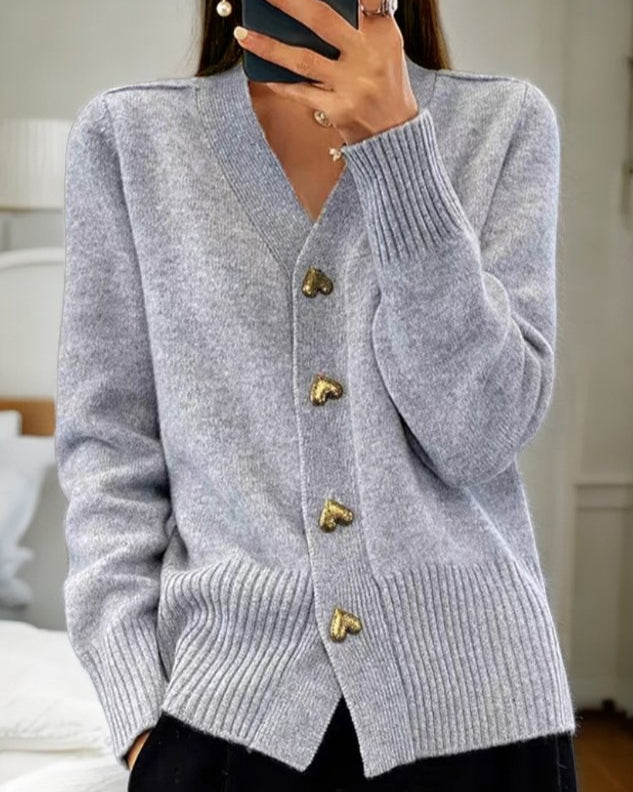 Chloe | V-Neck Button-Front Cardigan
