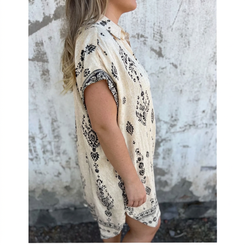 Jasmine | Printed A-Line Shirt Dress