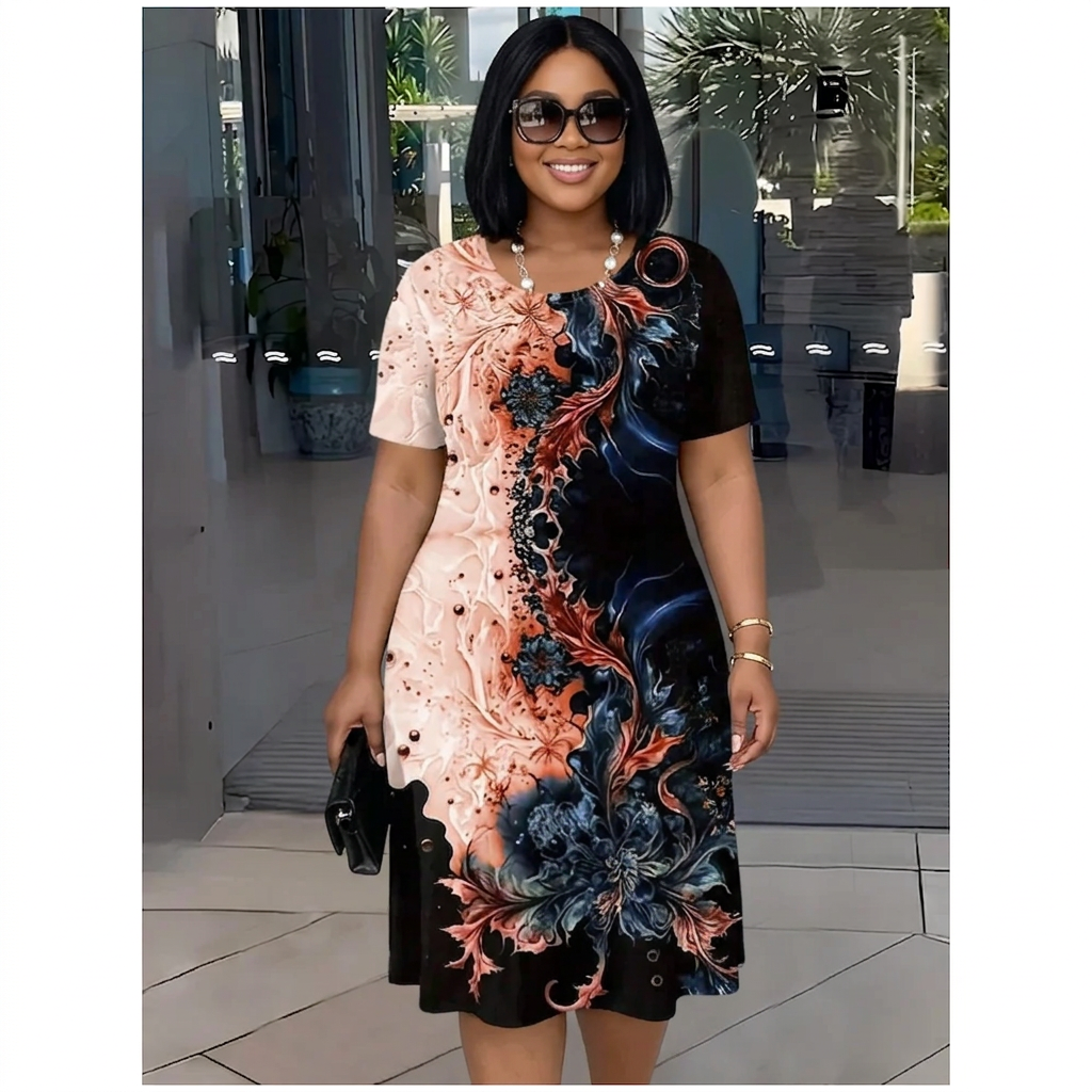 Marissa | Printed Relaxed Midi Dress