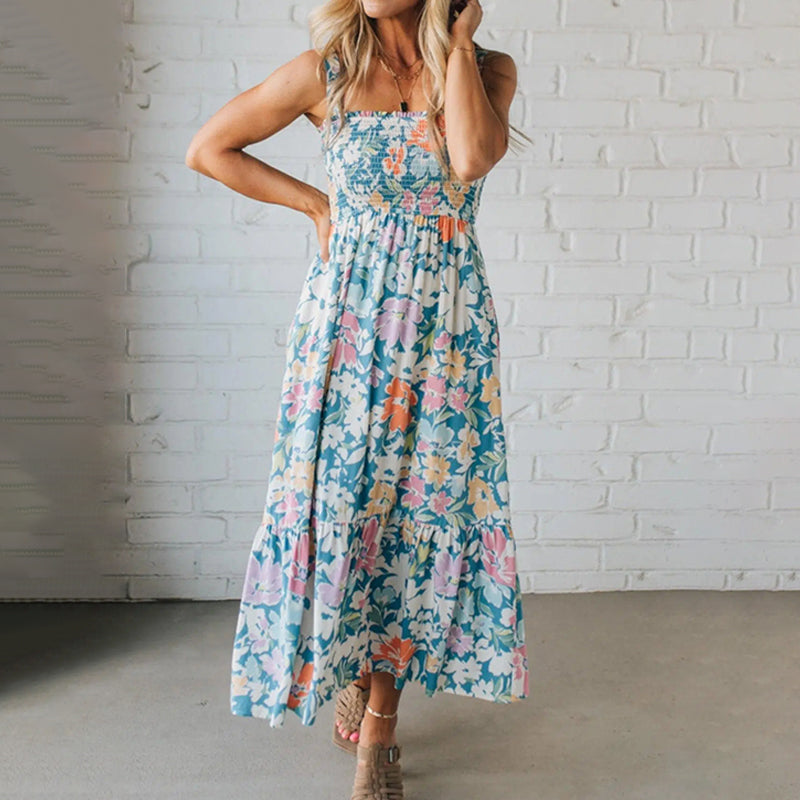 Hannah | Smocked Floral Maxi Dress