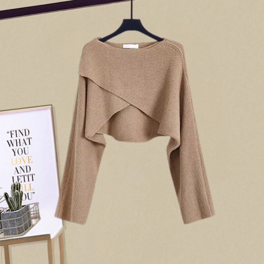 Harper | Sleeveless Midi Dress & Cropped Cardigan, Fitted Bodice and Flared Skirt
