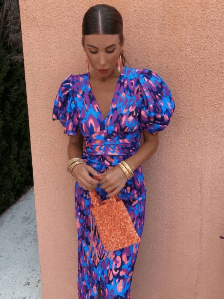 Ursula | Vibrant Pleated Midi Dress