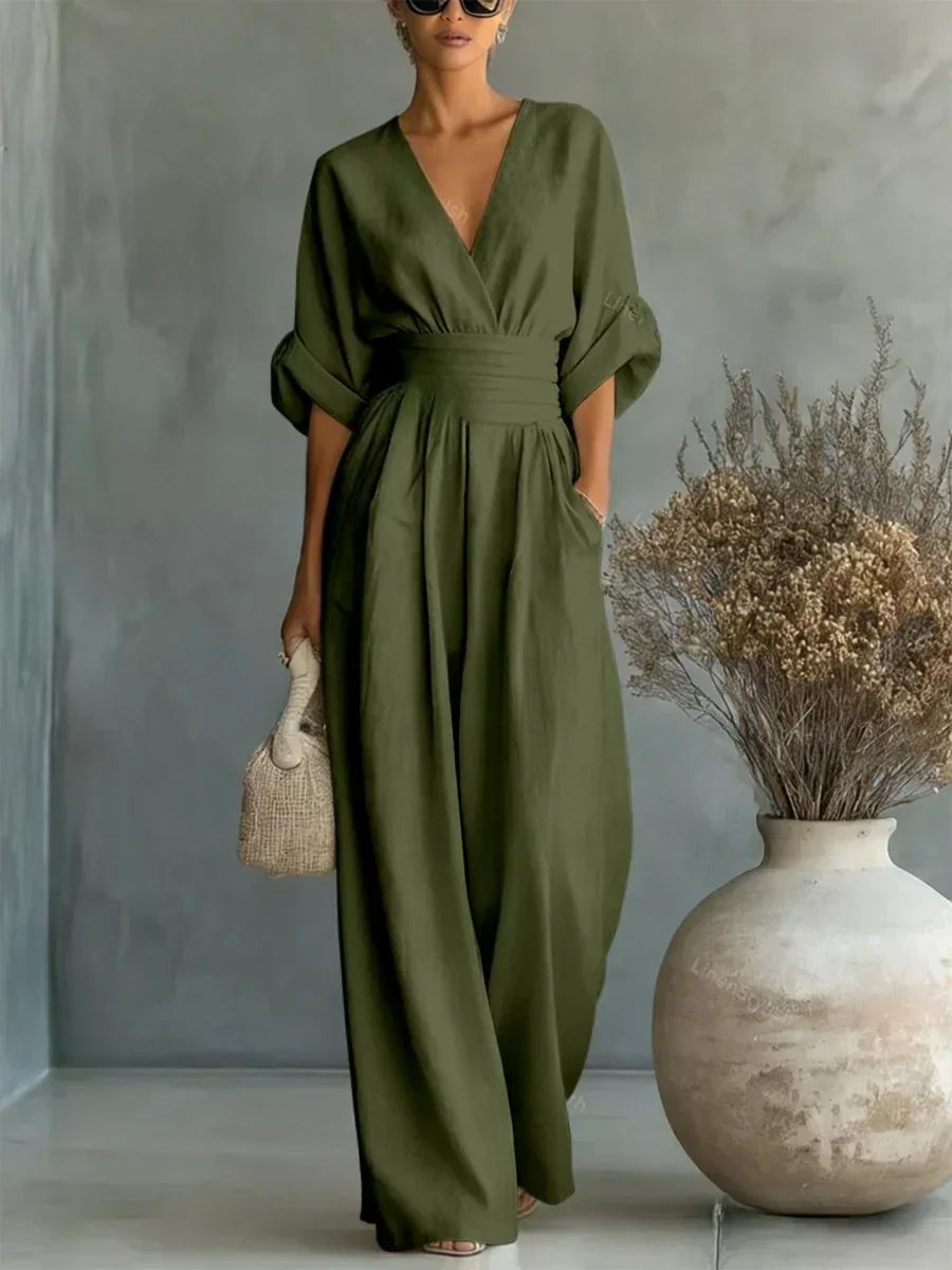 Alessia | Elegant Jumpsuit with V-Neck and High Waist