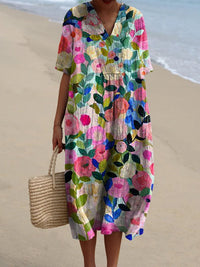 Jasmine | Watercolor Floral Dress