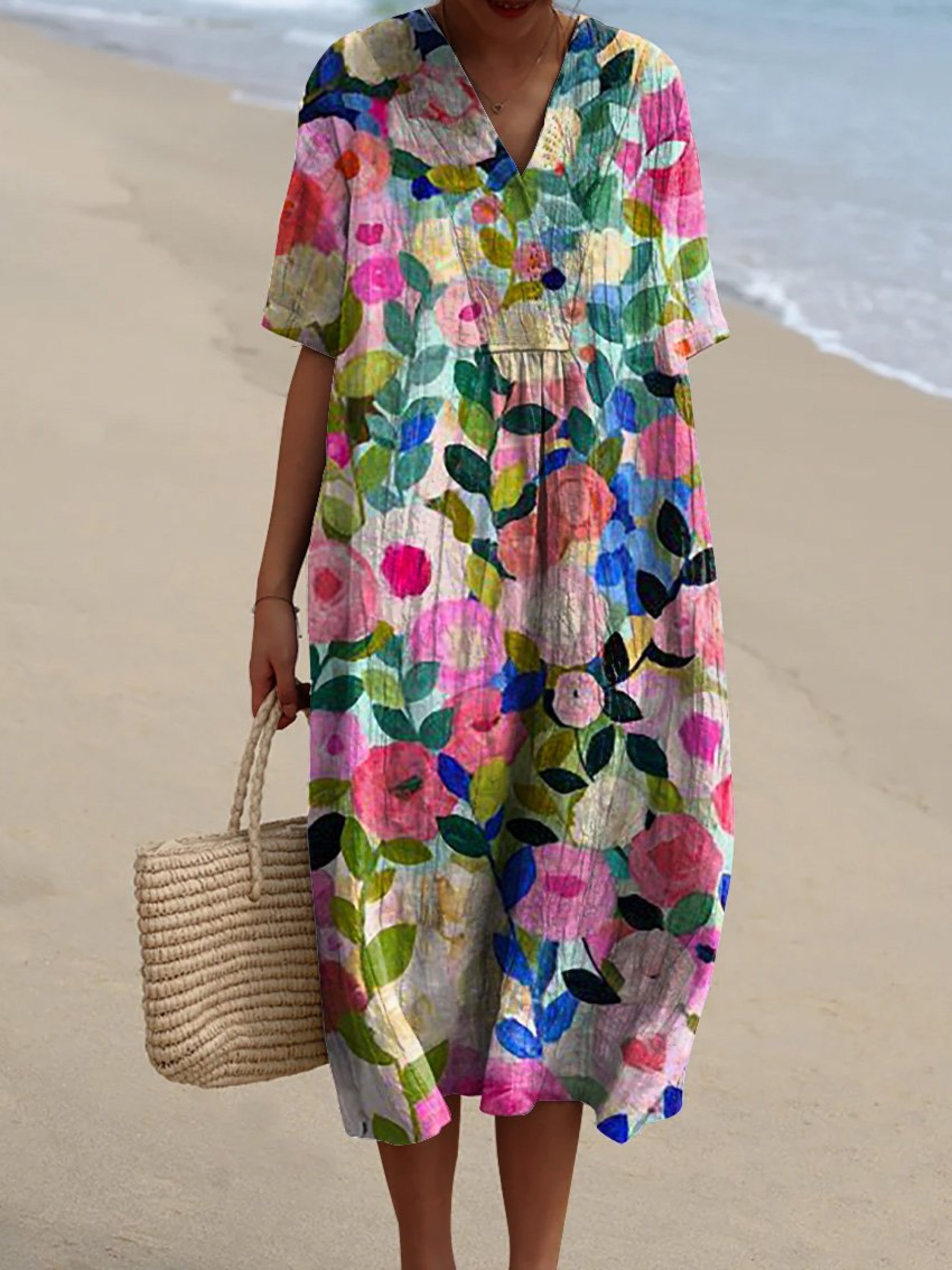 Jasmine | Watercolor Floral Dress