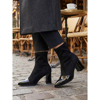 Beatrix | Cap-Toe Chunky Heel Ankle Boots